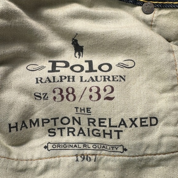 Polo Ralph Lauren Mens Hampton Relax Straight Dark Wash  38x32(ACTUAL‎ 40X31) - Picture 8 of 13